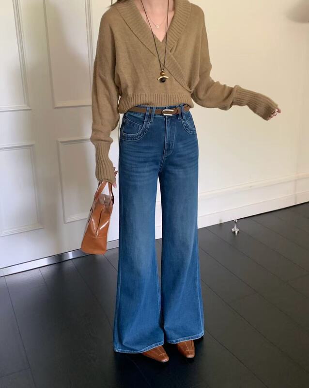 918 Selected (Noti98069 High-End Four-Way Stretch Jeans) Versatile Mid-High Waist Slimming Jeans for Women 918 Selected (Noti98069 High-End Four-Way Stretch Jeans) Versatile Mid-High Waist Slimming Jeans for Women