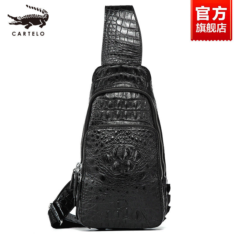 Cadile crocodile chest bag Men crocodile leather men bag satchel leather small backpack tide shoulder messenger bag Mens bags