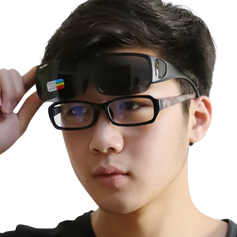 Sunglasses Myopia Polarized Sunglasses set to hang on glasses The man can go on a sunglasses driver to drive sun-shading-Taobao