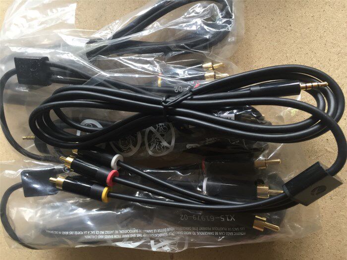 Original fit XBOX360 E version AV line electric video line red white yellow color line pick up sound box headphone audio line