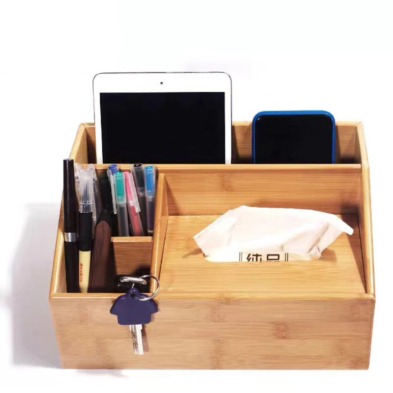 Crowne wooden tissue box multifunctional drawing box creative home remote control desktop collection box bamboo