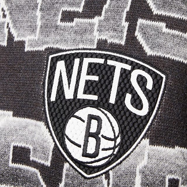 Jack Jones NBA ຮ່ວມຍີ່ຫໍ້ Nets ລະດູຫນາວໃຫມ່ຜູ້ຊາຍເສື້ອ sweaters ຖັກແສ່ວເສື້ອກິລາ versatile sweaters ເຄື່ອງນຸ່ງຜູ້ຊາຍ