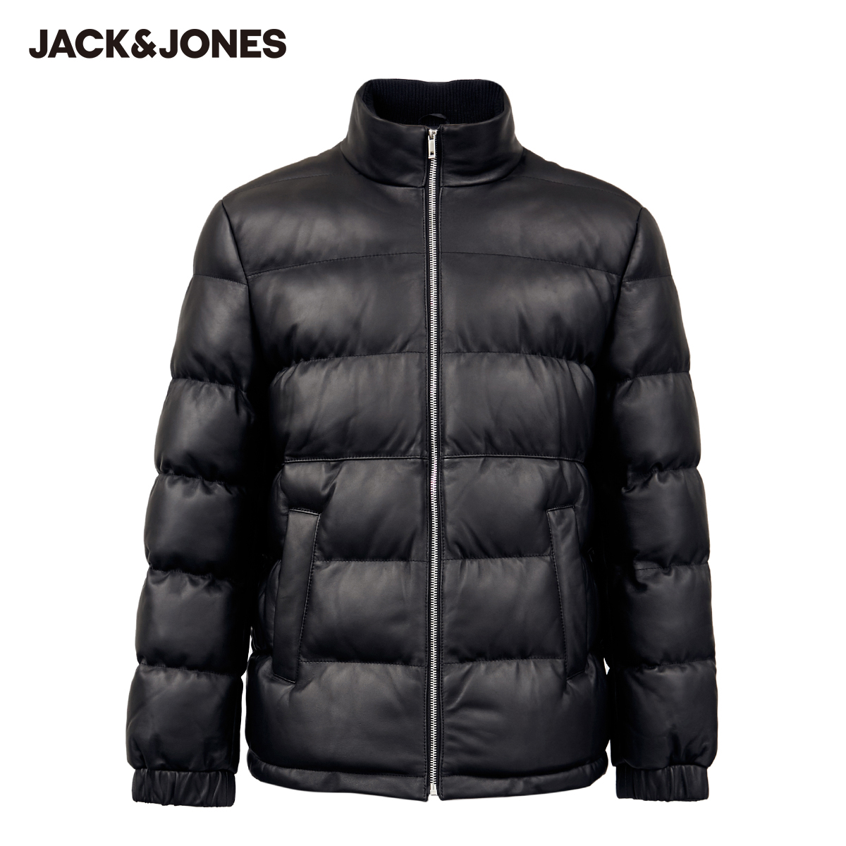 Jack Jones Jack Jones mùa xuân cổ áo Loose đường Pike Bike ấm Leather Jacket mới