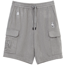 Jack Jones NBA co-branded Nuggets summer new robin gray textured fabric mens casual shorts