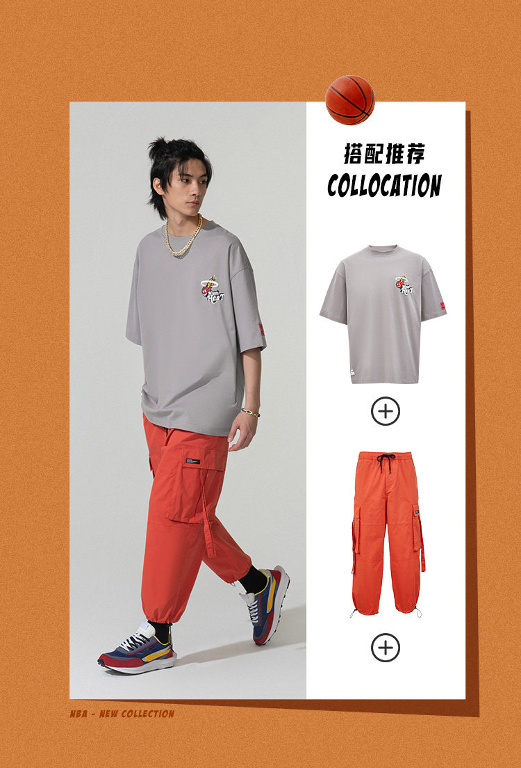 杰克琼斯 & NBA联名 热火队印花 男T恤 图6