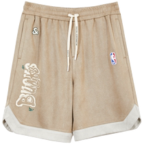 Jack Jones new summer style NBA joint Bucks trendy personalized letters casual sports loose shorts mens clothing