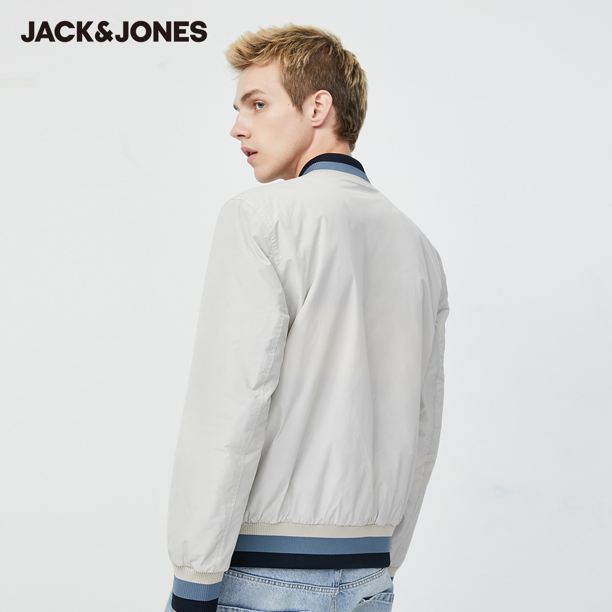 Jack Jones Mùa xuân nam bóng chày Collar Editing Business Casual áo khoác bông 220109509