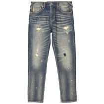 Jack Jones autumn and winter trendy fashionable versatile comfortable tapered ripped stretch jeans mens pants trousers mens clothing