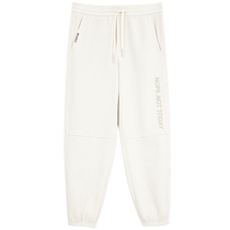 杰克琼斯新款抽绳腰头字母刺绣微弹舒适束脚休闲裤男装2024年秋