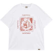 Jack Jones Summer New Trendy Mens Versatile Casual Daily Letter Printed Cotton Loose Short-Sleeved T-Shirt Mens Clothing