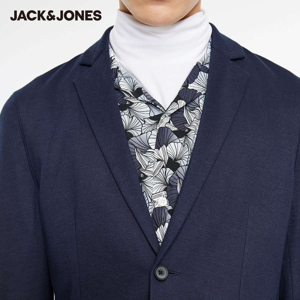 Jack Jones Jack Jones Summer nam nghi Sky Silk Air Flat Suit Collar Body