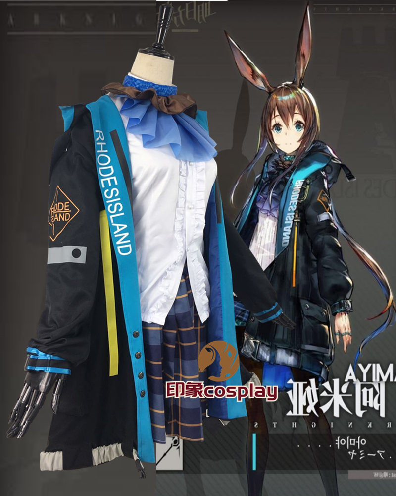 Spot Tomorrow's Ark cos clothing can be angel Amiya cospaly anime costume ears wig shoes