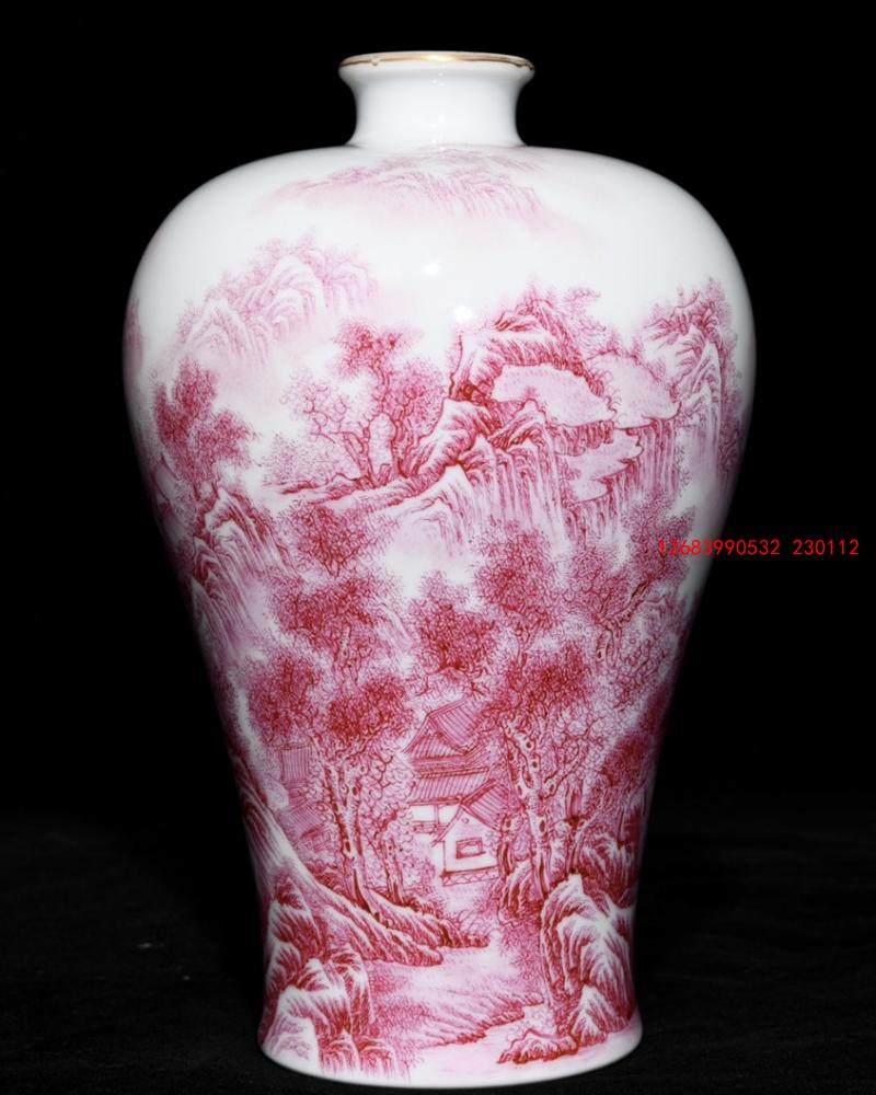 宋・古陶磁器・汝窯・冰裂紋・梅瓶・花瓶・置物』極細工・時代物・東洋