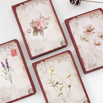 Retro literary hand Ledger hipster diary color page illustration hand-painted cute blank notes notebook