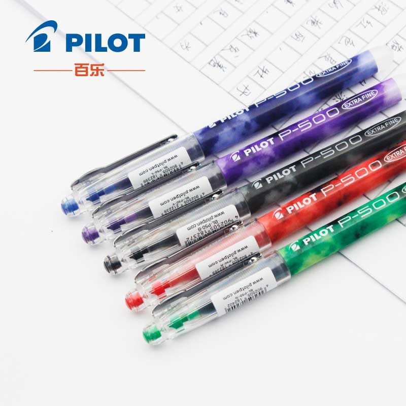 Baile pen P500 test pen Japan pilot straight liquid needle pen 0 5 student signature pen water-based pen gel pen