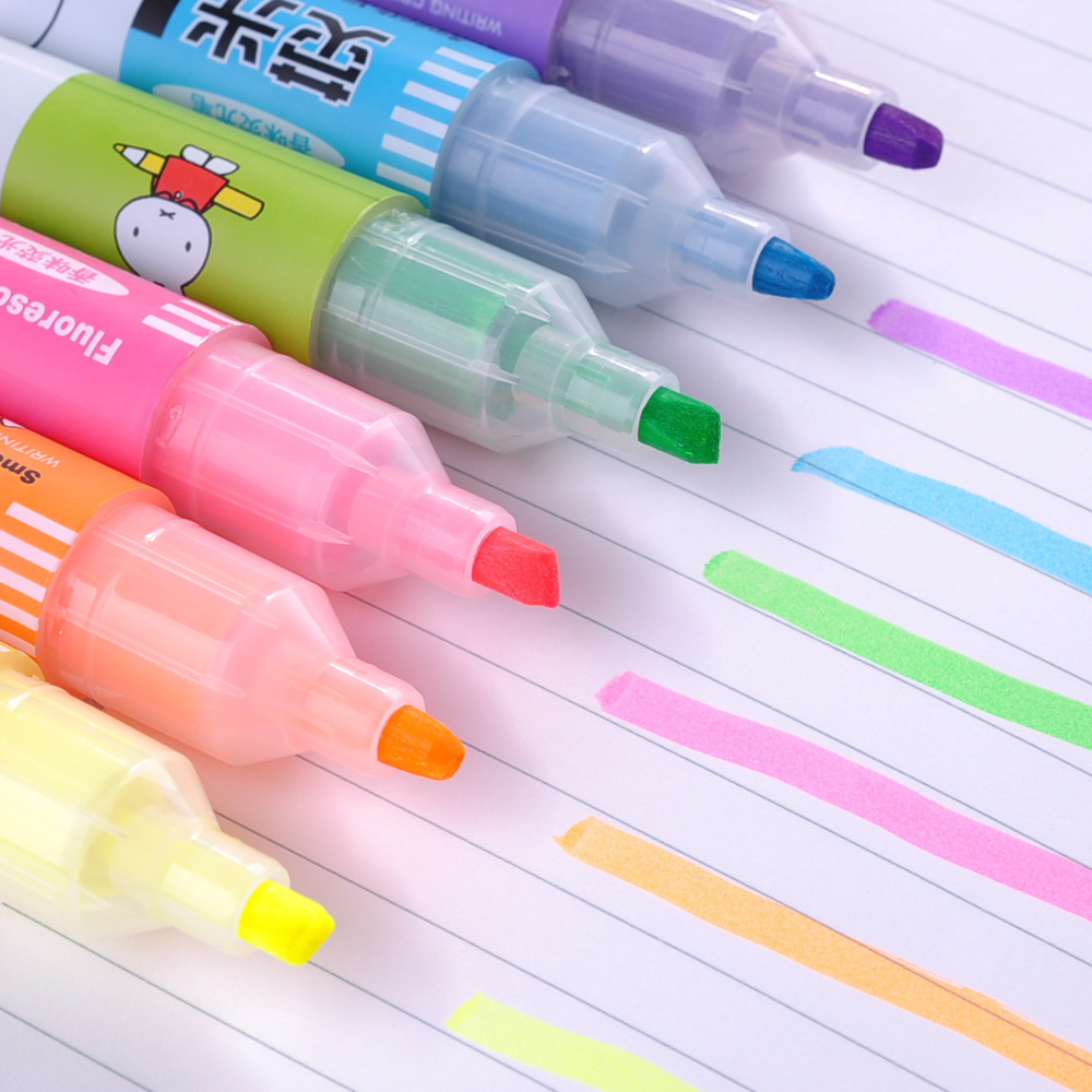 Morning light MF5301 Miffi series scented light color fluorescent pen student Colour mark pen Key mini-suit