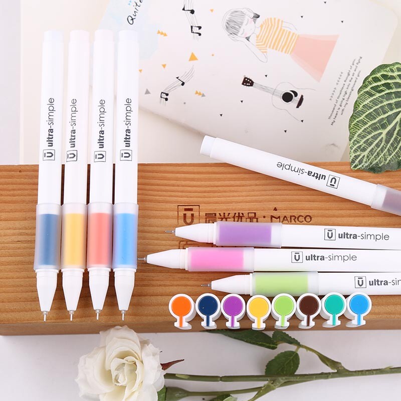 Morning light stationery Colour in colour pen B4303 Uber water pen 0 5 full needle tube hand account creative color pen