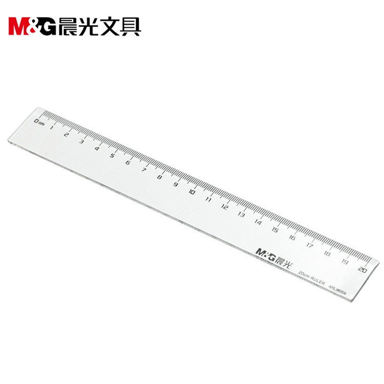 Morning light stationery ruler organic plastic ruler 20cm students with transparent drawing drawing tool ARL96004