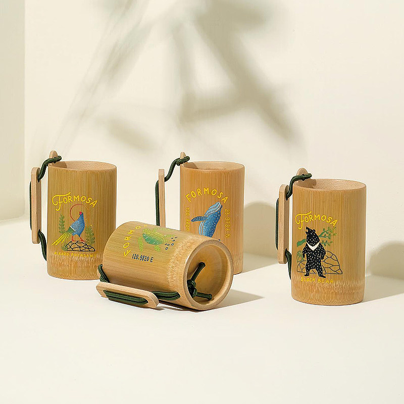 Yuantai Painted Concave Bean Cup Guizhu Water Cup Outdoor Camping Straight Drink Cup Hand-painted Pattern Japanese Wide Mouth Environmental Protection Cup