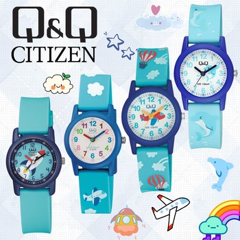 Qampq cartoon disk children's pointer waterproof watch