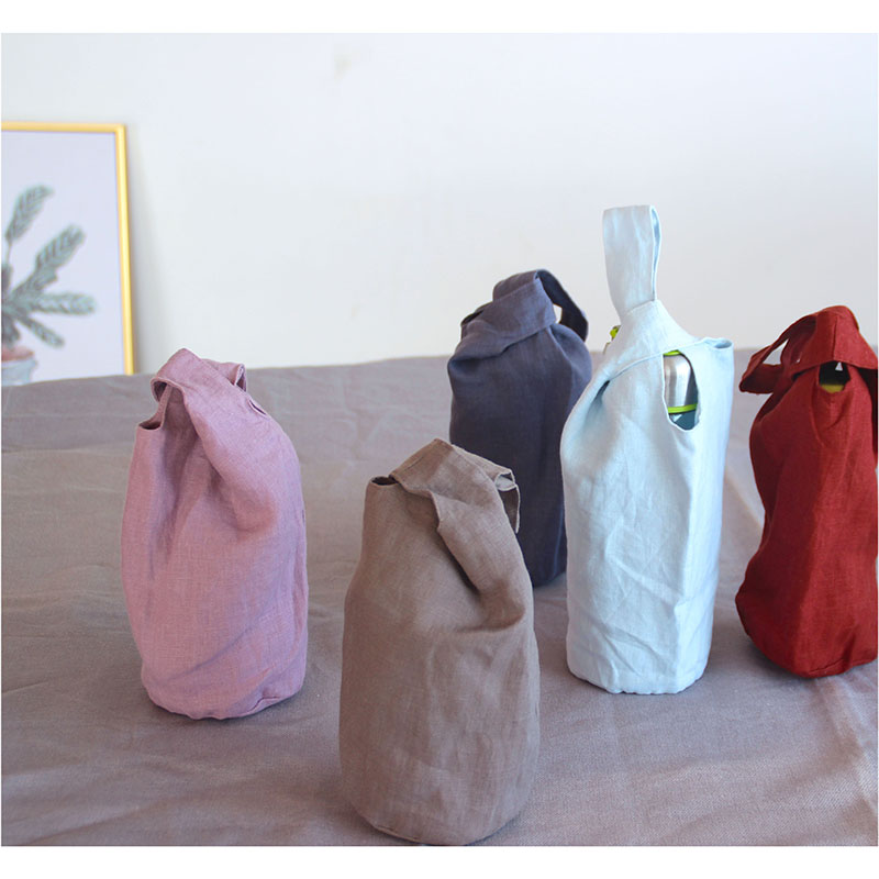 Ex-gratia linen pure colour minimalist water cup pragmatist portable insulated water glass protective sleeve