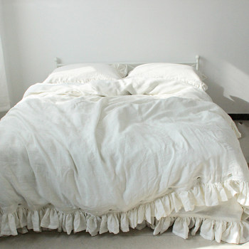 Foreign trade 100% hemp four-piece enzyme bedding set with free shipping