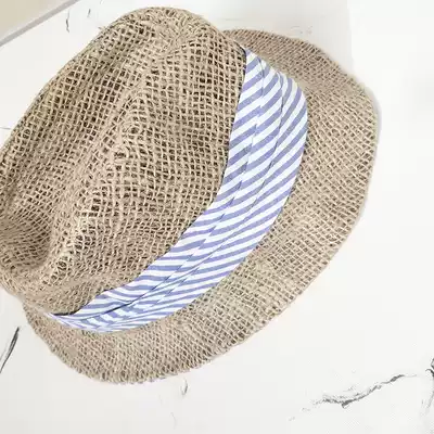 Travel season Children's linen hats fashion with linen sunshade children's caps exported to South Korea's original first-class products