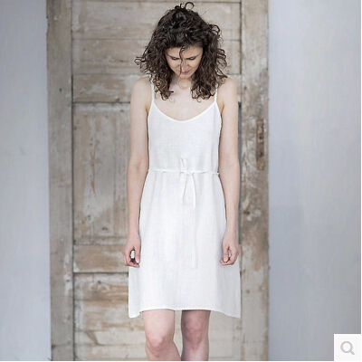 European and American wind 100% linen linen minimalist white pendant with skirt bottom skirt pure hemp home sleeping skirt meritocratic net