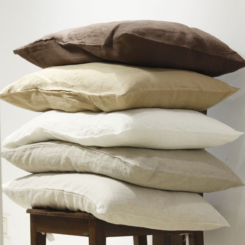 French imports raw material full linen pillowcase breathable bacteriostatic winter warm summer cool natural linen single envelope pillow-Taobao