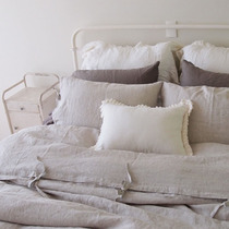 Outlet Korea Natural Rain Dew Numb Strap Pillowcase American Bed Skirt Pure Linen Four Sets Bedding
