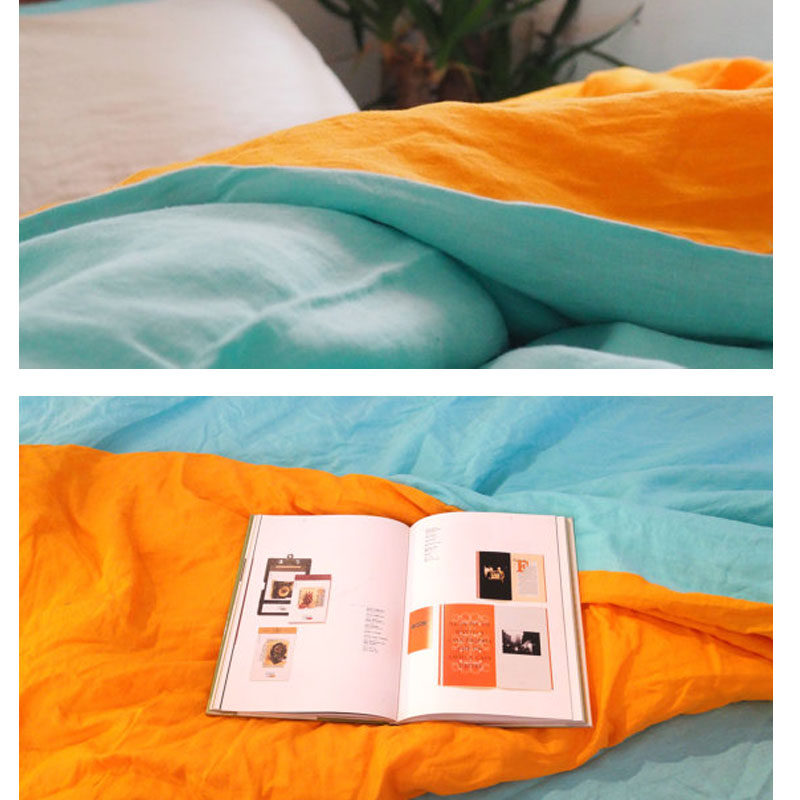 Color - Piece Nordic Design comfortable breathable coloured pure linen pillow sleeve is customized