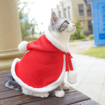 Christmas cloak clothes New Year Halloween clothes Cat clothes English short cat clothes Funny cute pet cat autumn and winter