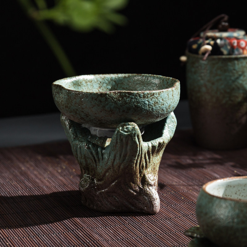 Creative Tea filter Ceramic tea drain Coarse ceramic tea filter Filter Tea filter Funnel set Gongfu Tea set Tea Ceremony accessories
