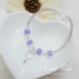 Bạc nguyên chất 925 sterling bạc hạt pha lê chalcedony Doraemon chuột mèo quà tặng phiên bản Hàn Quốc của vòng tay nữ dễ thương vòng chân - Vòng chân Vòng chân