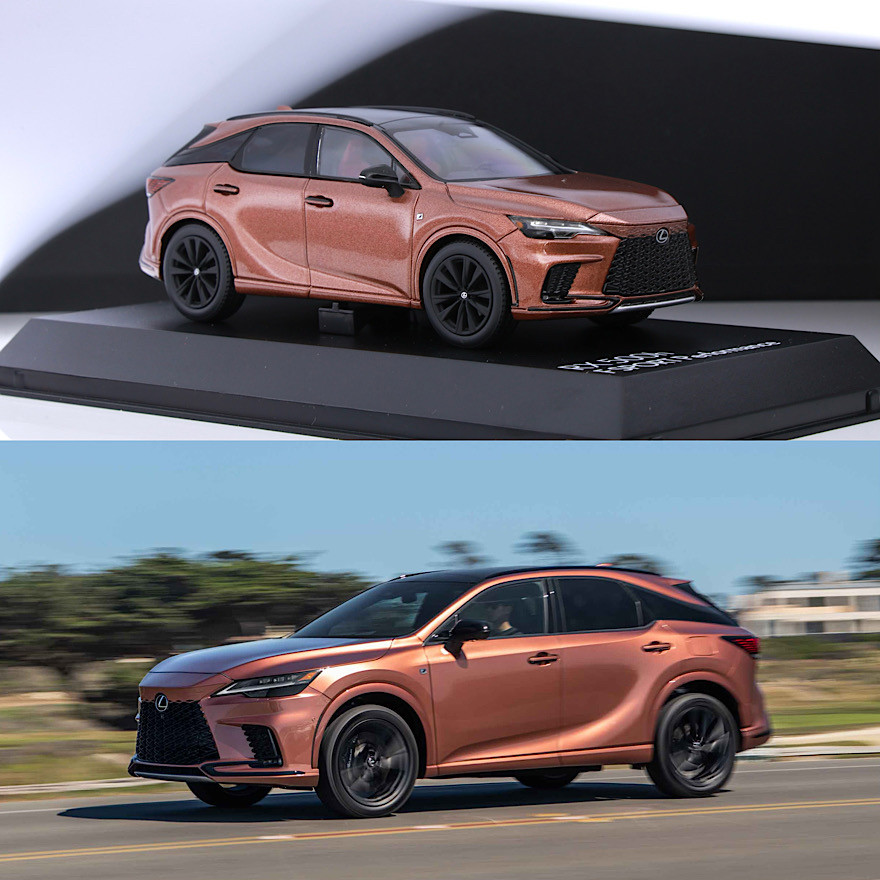Lexus rx500h f sport performance 1:43 scale model car: a