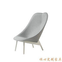 Designer Nordic creative FRP petal chair fan seat styling chair single sofa chair model room chair