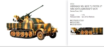 Out-OF-PRINT old FOV 85034 1:72 WWII German 37MM mm anti-aircraft gun vehicle finished model