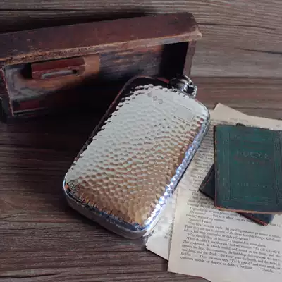 Spot (1 Jin hammer print) round bottom | British tin BUCK BUCK retro hip flask 18 ounces