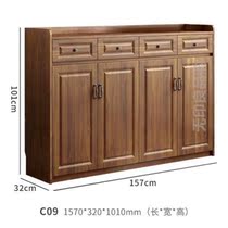 Solid wood shoe cabinet home porch cabinet simple modern door hall multi-function locker large capacity door shoe cabinet