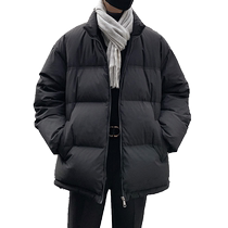 黑色羽绒服男士冬季款韩版潮流宽松白鸭绒男生加厚保暖面包服外套
