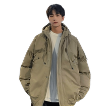 Winter New Tooling Cotton Clothing Mens American Casual Thickened Cotton Coat Jacket Teen Tide Sign Jinjiang Warm Cotton Padded Jacket