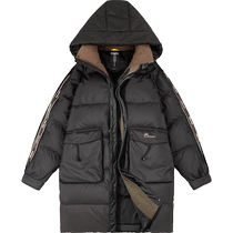Mid-length style down clothes mens winter 2023 new loose tide cards light and warm thickened teens winter clothing jacket