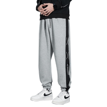 Pants mens spring and autumn 2023 new drawstring anklet nine-point sweatpants mens casual youth sports trousers