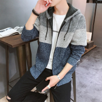 Jacket mens spring and autumn winter 2021 new trend plus velvet thickened top clothes casual wild handsome jacket