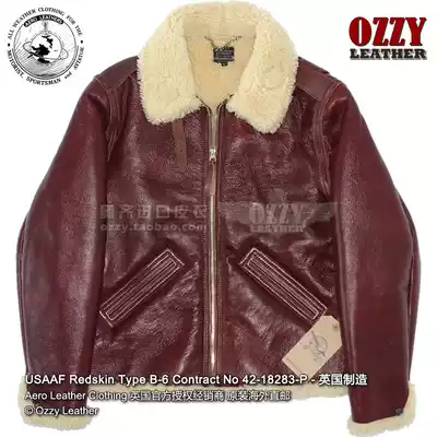 Overseas DIRECT MAIL PACKAGE TAX AERO LEATHER B-6 42-18283-P FUR one-PIECE jacket made in BRITAIN