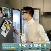 JY light acquaintance wearing a high collar pure color beating undershirt male 2021 autumn winter new thickened casual loose sleeve headsets