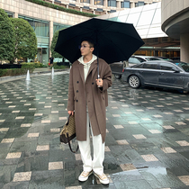 JY light cooked wearing a hitchy double face wool top coat man 2021 Winter new double door flap with long jacket