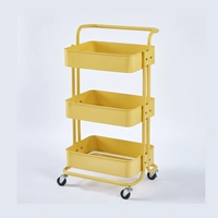 Трехслойная ручка желтого цвета [2 тормозных колеса], двойное винтовое крепление.