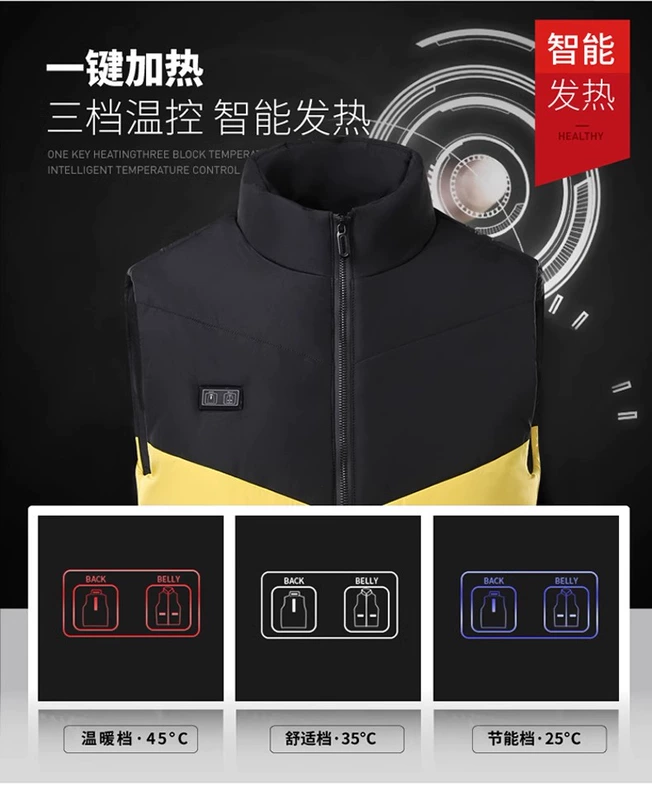 Xiaomi Thông Minh Làm Nóng Áo Vest Nam Sạc Làm Nóng Xuống Áo Vest Trung Niên Làm Nóng Bằng Điện Lạnh Ấm Áo Áo Khoác Nữ