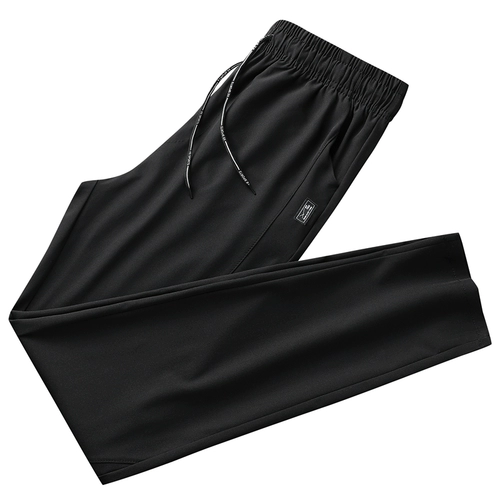 Мужские летние шелковые тонкие быстросохнущие штаны для отдыха, оверсайз, свободный прямой крой